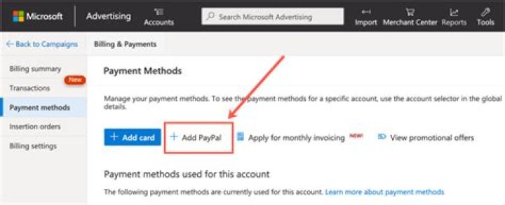 Does Microsoft store accept PayPal?