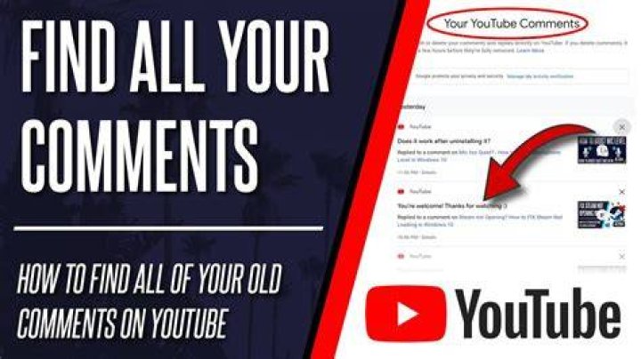 How do I find my own comments on YouTube?