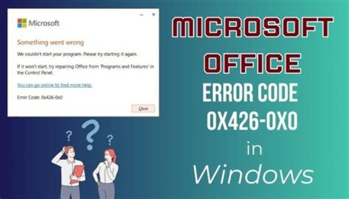 How do I fix Microsoft error code 0x426 0x0?