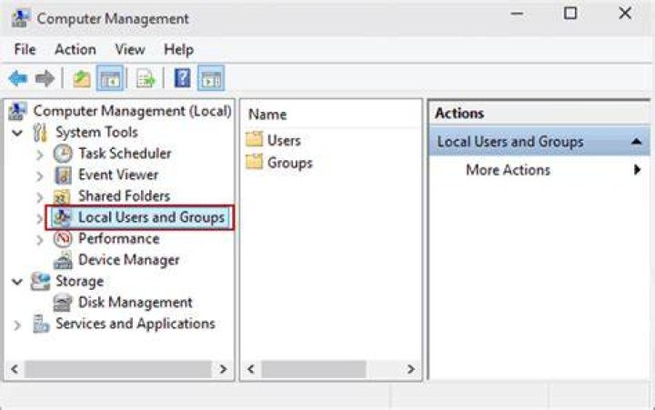 How do I open users and groups?