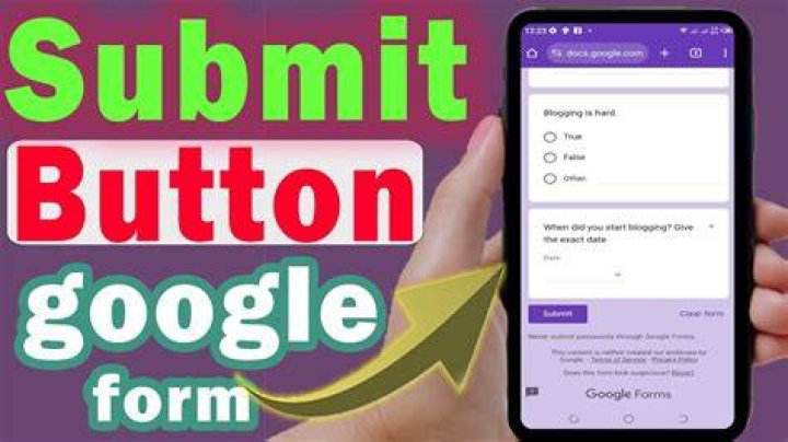 How do I remove the submit button in Google forms?