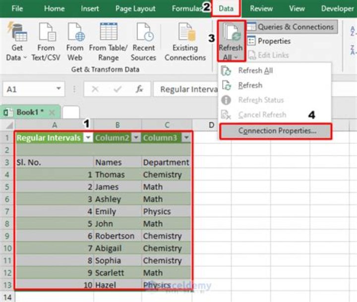 How do you refresh data in Excel?