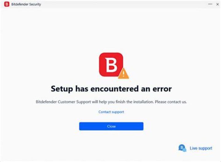 What is Bitdefender error?