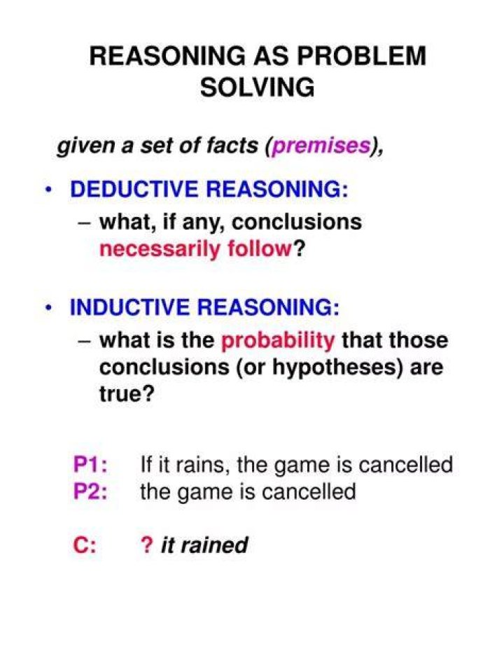 What is reasoning problem?