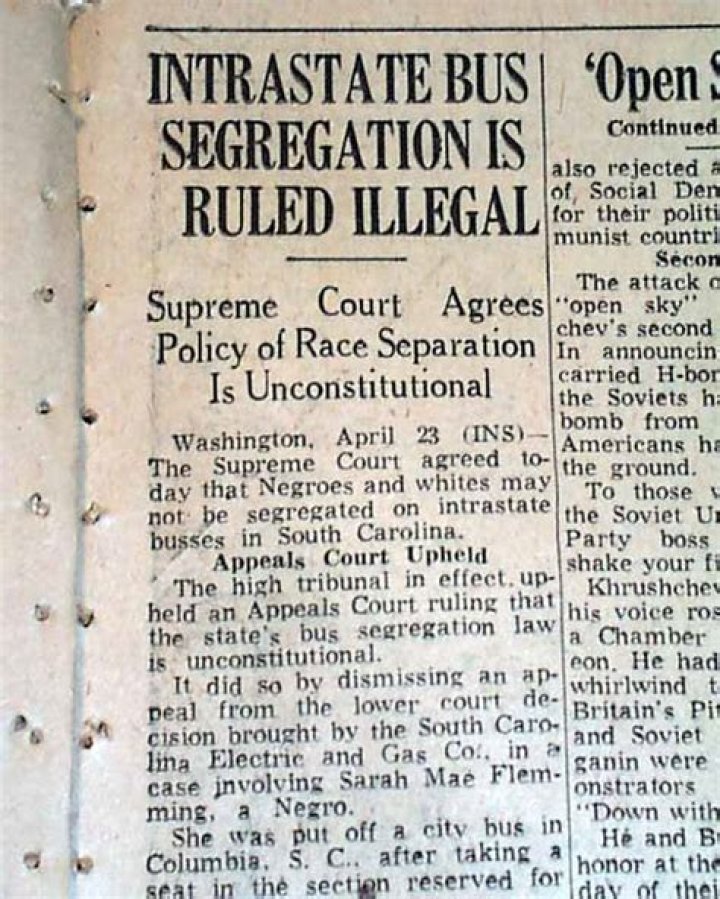 When was segregation declared illegal?