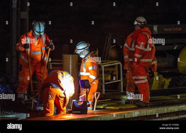 Why do construction workers work at night?